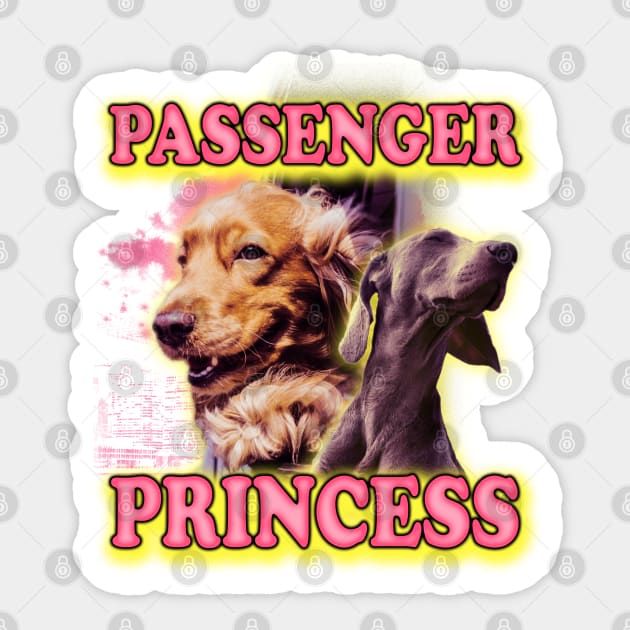 Passenger Princess Sticker by stressedrodent